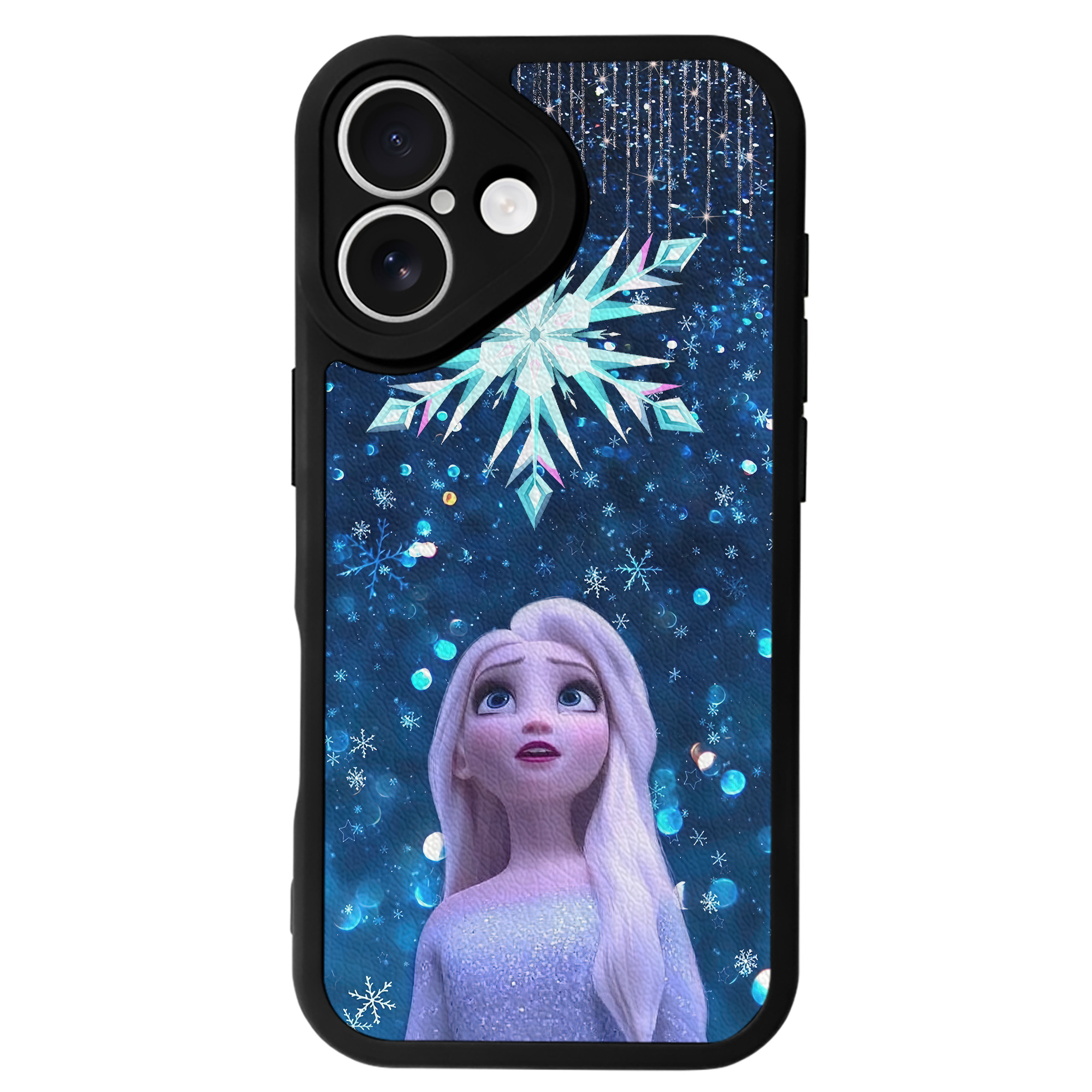 （画像用） アナと雪の女王 アンナ エルサ Frozen Anna Elsa 【iPhone 16シリーズ対応】シリコンスマホケース（レザー調） 材質：シリコン